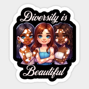 Vitiligo Awareness and Acceptance Diversity is Beautiful Sticker